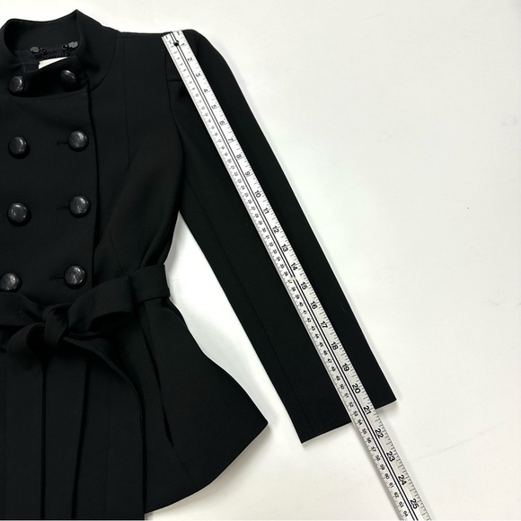 Robert Rodriguez double breasted sharp shoulder belted jacket Size 4 jersey - Picture 8 of 14